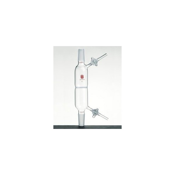 Synthware FILTER, TUBE, FRITTED DISC, 14/20, 30mm, MEDIUM, WITH GLASS STOPCOCKS. F351430M - main